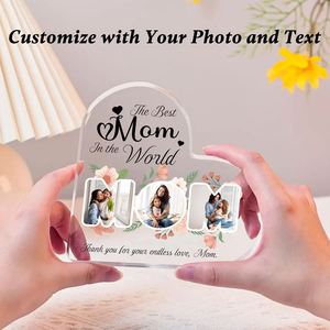 Placa Acrílica con Foto Personalizada en Forma de Corazón, el Mejor Regalo para Mamá, Regalo Personalizado para el Día de la Madre de la Parte de la Hija - Product Image 2