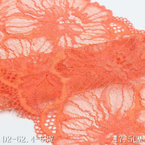 New Product Stretch <strong>Lace</strong> Trim for Underwear Clothing Accessories 18cm <strong>Orange</strong> Flowers Mesh <strong>Fabric</strong> - Product Image 5
