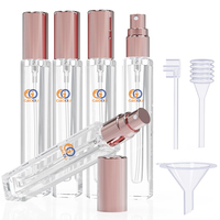 Mini flacons de parfum de luxe fantaisie 10 ml, vides, transparents, rechargeables, atomiseurs de voyage, sérigraphie, mini emballage diffuseur à bâtonnets