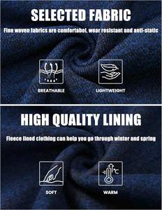 For Men's Casual Stylish Full Zip-up Fleece <strong>Jacket</strong> Windproof Stand Collar Pockets Lightweight Polyester Winter Office Front - Product Image 5