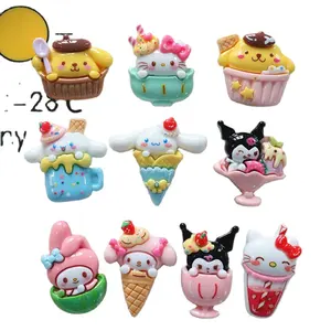 K341 baru aksesori sepatu jepit rambut casing ponsel ornamen hiasan kuku karakter Kawaii Handcup Resin lucu