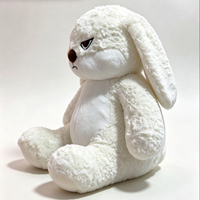 Peluche Lapin grincheux aux longues oreilles, très populaire, avec yeux rouges en colère, coussin animal doux en coton PP pour anniversaire
