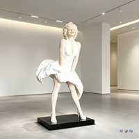 Patung Marilyn Monroe Ukuran Asli 165cm dari Fiberglass Desain Eropa Pahatan Tangan Figur Resin Harga Pabrik