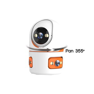 กล้องวงจรปิดภายในบ้านขนาดเล็ก 6MP HD WiFi พร้อมระบบ PTZ เสียงสองทาง เลนส์ 3 ตัว จอแสดงผล 3 จอ มุมมอง 360 องศา เซ็นเซอร์ CMOS รองรับ SD Card - Product Image 2