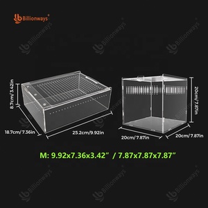 Vente en Gros Clair Muilt-Tailles Grillons Scorpion Reptile Réservoir Assemblé Petit Dragon Barbu Réservoir D'alimentation pour Habitat - Product Image 2