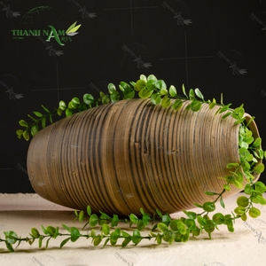 Jarrón decorativo de bambú marrón de alta calidad de primera elección, diseño minimalista creativo para uso en el jardín del hogar - Product Image 3