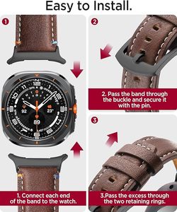 <span class=keywords><strong>Bracelet</strong></span> de montre en <span class=keywords><strong>cuir</strong></span> véritable Crazy Horse personnalisé pour <span class=keywords><strong>Samsung</strong></span> <span class=keywords><strong>Galaxy</strong></span> <span class=keywords><strong>Watch</strong></span> 8 Classic 44 mm 40 mm, <span class=keywords><strong>bracelet</strong></span> rétro fait main - Product Image 4