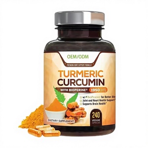 Joint Heart <b>Liver</b> Support Organic Natural Turmeric Curcumin Black Pepper Ginger Capsules Turmeric Capsule Ginger Capsules - Product Image 5