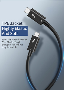 Cáp Sạc <span class=keywords><strong>Thunderbolt</strong></span> <span class=keywords><strong>3</strong></span> Cáp 40Gbps Hỗ Trợ 5A/100W Sạc USB C Sang Cáp USB C - Product Image 6