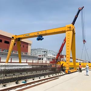 MH loại 12.5t 20t 25t 30t 40t 50t Công suất 10m-20m span đơn chùm Palăng giàn cần cẩu giá với mặt đất theo dõi du lịch - Product Image 1
