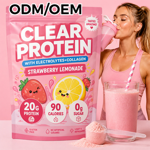 Proteína de Suero de Leche Aislada en Polvo con Electrolitos y Colágeno, Sabor Limonada de Fresa, Proteína Transparente, Marca Privada OEM Personalizada - Product Image 1
