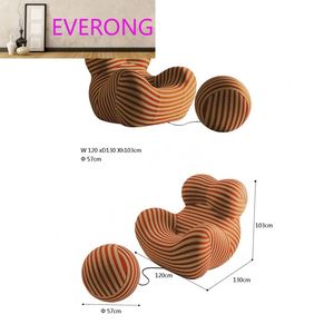 <span class=keywords><strong>Gaetano</strong></span> <span class=keywords><strong>Pesce</strong></span> Italia Moderne Loungestoel, Comfortabel Berenontwerp, Hoogwaardig Hout, Fluweelbekleding, Geschikt voor Woonkamer, Eetkamer en Villa's - Product Image 5