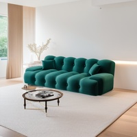 Sofá Roche Bobois Minimalista Italiano, Sofá Lineal Tapizado Francés, para Sala de Estar y Estudio
