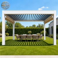 Jasmine Magnolia Aluminium Bioklimatische Lamellenpergola mit Motorisiertem Dach Wasserdichter Outdoor-Gartenpavillon