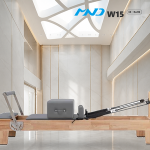 Cama de Entrenamiento de Pilates de Madera de Caucho para Distribuidores, Equipo de Gimnasio MND Fitness para Entrenamiento de Flexibilidad y Equilibrio, para Compradores de Cadenas de Gimnasios - Product Image 1