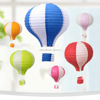 Lanterne en papier de montgolfière faite à la main avec décoration suspendue de bougie de LED pour la décoration de partie, d'école, de centre commercial et d'événement