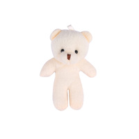 Porte-clés pendentif ours blanc jumeaux mignons en peluche, breloque de sac en peluche douce, vente en gros