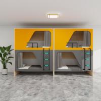 Lit superposé moderne multifonctionnel double type capsule avec espace de rangement en dessous - Idéal pour dortoir scolaire et appartement