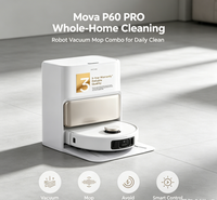 Robot Vacuum Mop Rumah Tangga Mova P60 PRO 24KPa Daya Hisap Super, Pembersihan Otomatis, Penghindaran Rintangan AI, Navigasi Cerdas