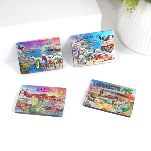 Tùy Chỉnh Lanzarote Lưu Niệm 3D Cứu Trợ Bạc Lá Tủ Lạnh Nam Châm Tinplate Chất Liệu Tây Ban Nha Canary Quần Đảo Trang Trí Du Lịch Bán Buôn - Product Image 1