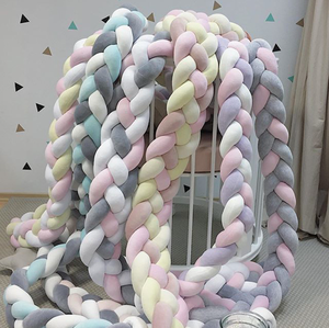 NZMAN 39" 79" 118" 138" 158" Pare-chocs <span class=keywords><strong>de</strong></span> <span class=keywords><strong>lit</strong></span> tressé en peluche pour bébé, coussin <span class=keywords><strong>de</strong></span> protection pour berceau et <span class=keywords><strong>lit</strong></span> <span class=keywords><strong>de</strong></span> bébé, doux - Product Image 5