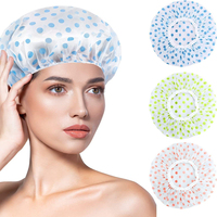 Bonnets de Douche Élastiques Mignons OEM pour Adultes, Imperméables et Réutilisables en Plastique, pour Femmes, Utilisation en Spa, Salon, Maison et Hôtel