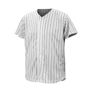 Venta caliente y camiseta de béisbol personalizada de alta calidad Camisa con botones Deportes Número de nombre cosido personalizado para hombres - Product Image 1