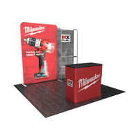 Stand d'exposition portable en tissu tendu 10x10 pieds, logo personnalisé, stand d'exposition pour salon professionnel
