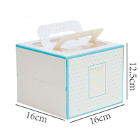 Boîte à gâteaux personnalisée pour anniversaire, boîtes à gâteau de luxe avec poignée, plastique transparent carré blanc 6 pouces