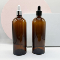 Botellas cuentagotas de aceite esencial para el cuidado de la piel decorativas de Color ámbar de vidrio de 200ml