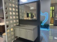 Meuble de salle de bain et armoire murale de cuisine sur mesure avec miroir LED, style direct usine, OEM ODM