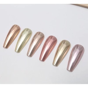 Poudre magique rose champagne effet miroir, pigment métallique pour ongles, effet miroir super brillant, décoration pour ongles - Product Image 5