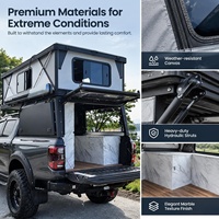 Camper personnalisé pour pick-up, type Overland, avec tente escamotable intégrée à la benne