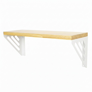 Étagère murale en bois blanche, petite et élégante, pour la décoration, support flottant pour salon, chambre et salle de bain - Product Image 5