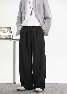 Nuevos <span class=keywords><strong>Pantalones</strong></span> deportivos informales <span class=keywords><strong>para</strong></span> <span class=keywords><strong>hombre</strong></span>, sueltos que combinan con todo, con cordón de moda, estilo extragrande, <span class=keywords><strong>Pantalones</strong></span> rectos de pierna ancha, elegantes - Product Image 5