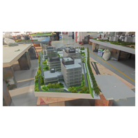 Maquette architecturale professionnelle moderne, modèle 3D, conception d'aménagement urbain, villa, immobilier, affichage intérieur/bureau, table de sable