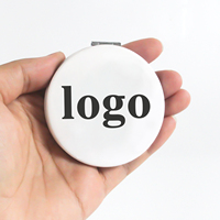 Miroir de maquillage pliable compact en verre moderne personnalisé, sur mesure, moins cher, avec logo personnalisé, souvenirs de mariage