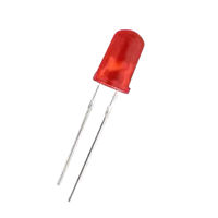 Diode LED 5 mm à trou traversant, LED rouge 620 nm 500-800 mcd, ronde, diffuse, en résine époxy, angle de vision de 50° pour tableau de bord, LED DIP