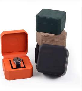 Boîte à montres octogonale en cuir PU haut de gamme pour 5 montres, idéale pour le rangement et les cadeaux - Product Image 3