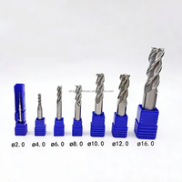 Fresa de carburo sólido de 3 filos con vástago recto y base plana ZCC.CT AL-3E-D2.0&3F-2.0MM*4*6*50, adecuada para aleación de aluminio OEM ODM