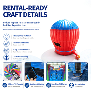 Château gonflable commercial AIRFUNPRO en PVC, modèle montgolfière, haute qualité, vente chaude, facile à installer, vente en gros - Product Image 2
