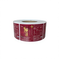Étiquettes adhésives brillantes imperméables personnalisées pour boissons, étiquettes pour bouteilles d'eau, autocollants pour bouteilles de boissons, rouleaux avec impression dorée