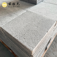 Carrelage en marbre naturel gris ciment, forme carrée, finition vieillie, pour pavés de sol extérieur