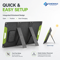 Panneau solaire pliable monocristallin en silicium portable 100W, panneau solaire noir haute efficacité 100W photovoltaïque
