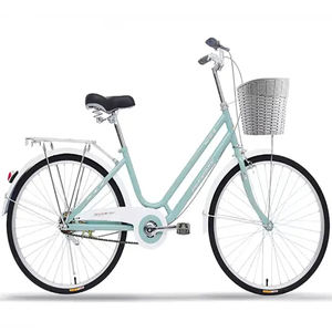 Dames 24 26 <span class=keywords><strong>pouces</strong></span> rétro vélo <span class=keywords><strong>femme</strong></span> vélo de ville vélo vélo avec panier pour femmes - Product Image 1