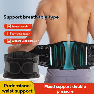 Cinturón de Soporte Lumbar Ajustable y Transpirable con Férulas de Acero, Soporte para la Espalda Baja, Alivio del Dolor por Hernia Discal, Rehabilitación, Unisex - Product Image 2