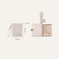 Boîte à bijoux de voyage modulaire en cuir PU, petite boîte de rangement portable pour bijoux, organiseur de boucles d'oreilles, bagues, colliers et bracelets