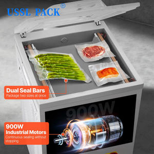 Selladora <span class=keywords><strong>de</strong></span> Alimentos <span class=keywords><strong>de</strong></span> Doble Sellado Vertical Semiautomática <span class=keywords><strong>de</strong></span> Acero Inoxidable DZ-400-2E-V1 para Carne y <span class=keywords><strong>Mariscos</strong></span> - Product Image 5