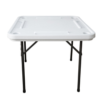 Table de jeu de dominos et de mahjong pliable en plastique blanc moulé par soufflage