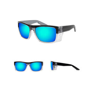 איכות גבוהה z87 + משקפי בטיחות חיצונית גוונים מותאמים אישית נשלפים מסגרת מגן נשלפת מראה כחול עדשה בטיחות משקפי שמש - Product Image 6